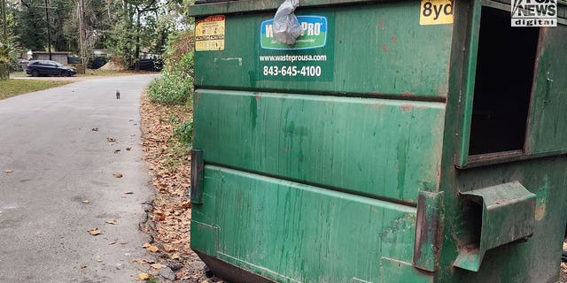 General view of dumpsters in the Azalea Mobile home park in Savannah, Georgia on Friday, Oct. 28, 2022.