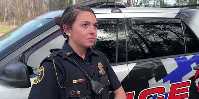 Officer Alexis Callaway is a resource officer during the day, but patrols the streets of Senoia when school lets out.