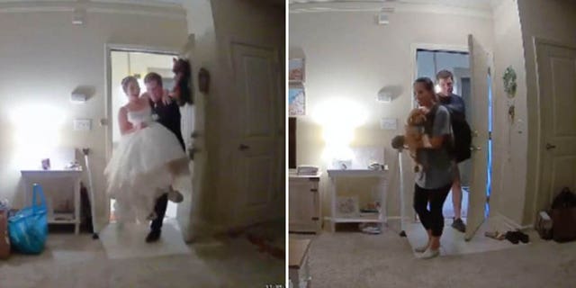 A young couple from Georgia shared how their security camera captured major milestones in their relationship. 