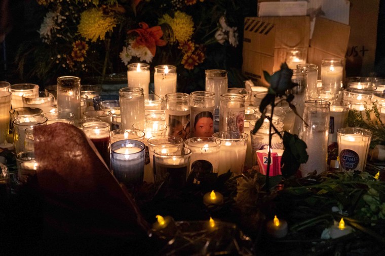 Candles are lit during a vigil outside Mexican immigration facilities where at least 38 migrants died in a fire, in Ciudad Juarez, Chihuahua state, on March 28, 2023, Mexico. - A fire believed to have been started by migrants protesting against their deportation killed at least 38 people at a Mexican immigration detention center near the US border, authorities said on March 28, 2023, prompting demands for justice.
The blaze broke out late March 27 at the National Migration Institute (INM) facility in Ciudad Juarez, prompting the mobilization of firefighters and dozens of ambulances.