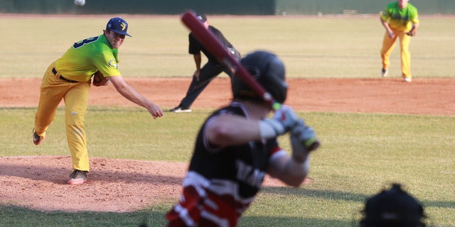 Christian Harkey throws