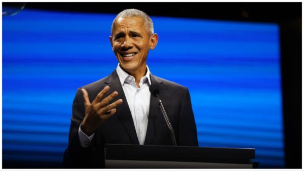 NEW YORK, NEW YORK - NOVEMBER 17: Former U.S. President Barack Obama speaks at a Democracy Forum event held by the Obama Foundation at the Javits Center on November 17, 2022 in New York City. The all day event featured speakers from a variety of backgrounds conversing on the state of global democracy and opportunities for the next generation of global leaders. (Photo by Spencer Platt/Getty Images)