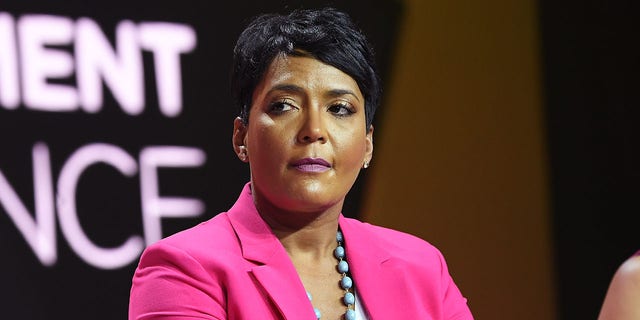 Keisha Lance Bottoms wearing a pink blazer