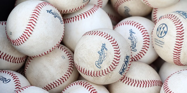 A bag of baseballs