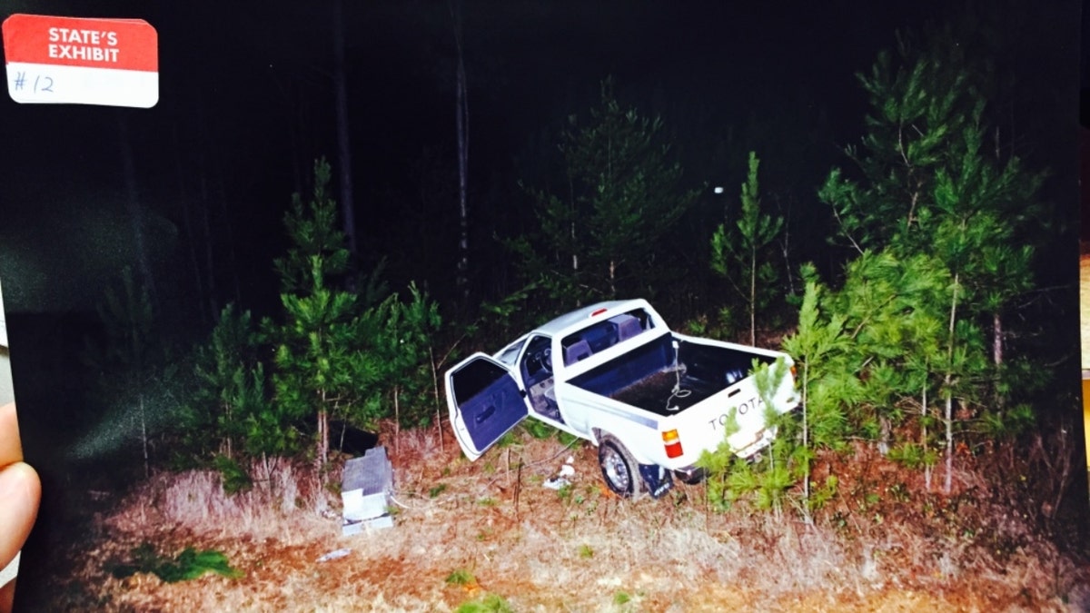 Isaac Dawkins' crashed truck