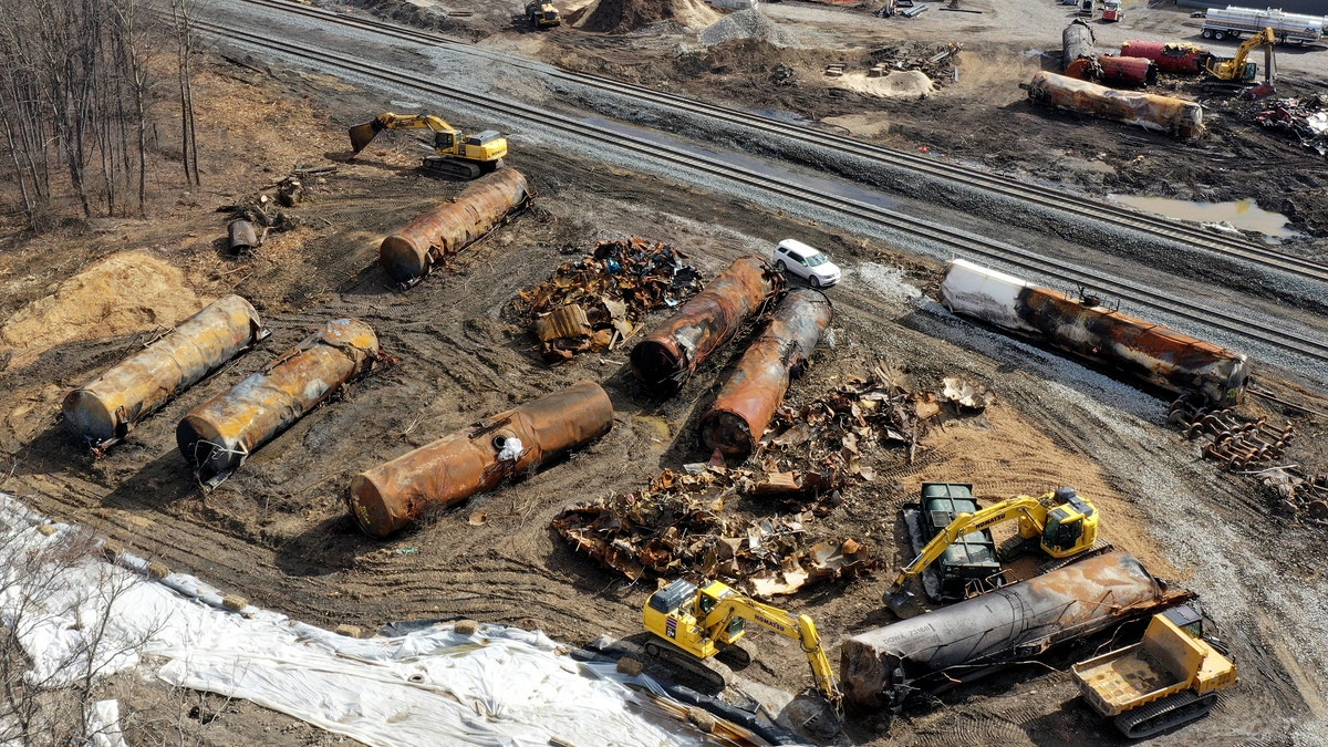 The Norfolk Southern train derailment cleanup in East Palestine, Ohio