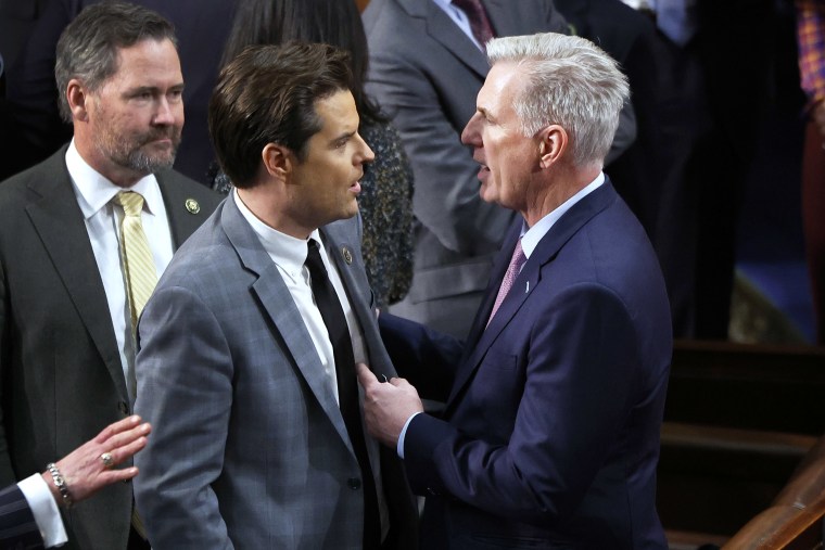 Rep. Kevin McCarthy and Rep. Matt Gaetz