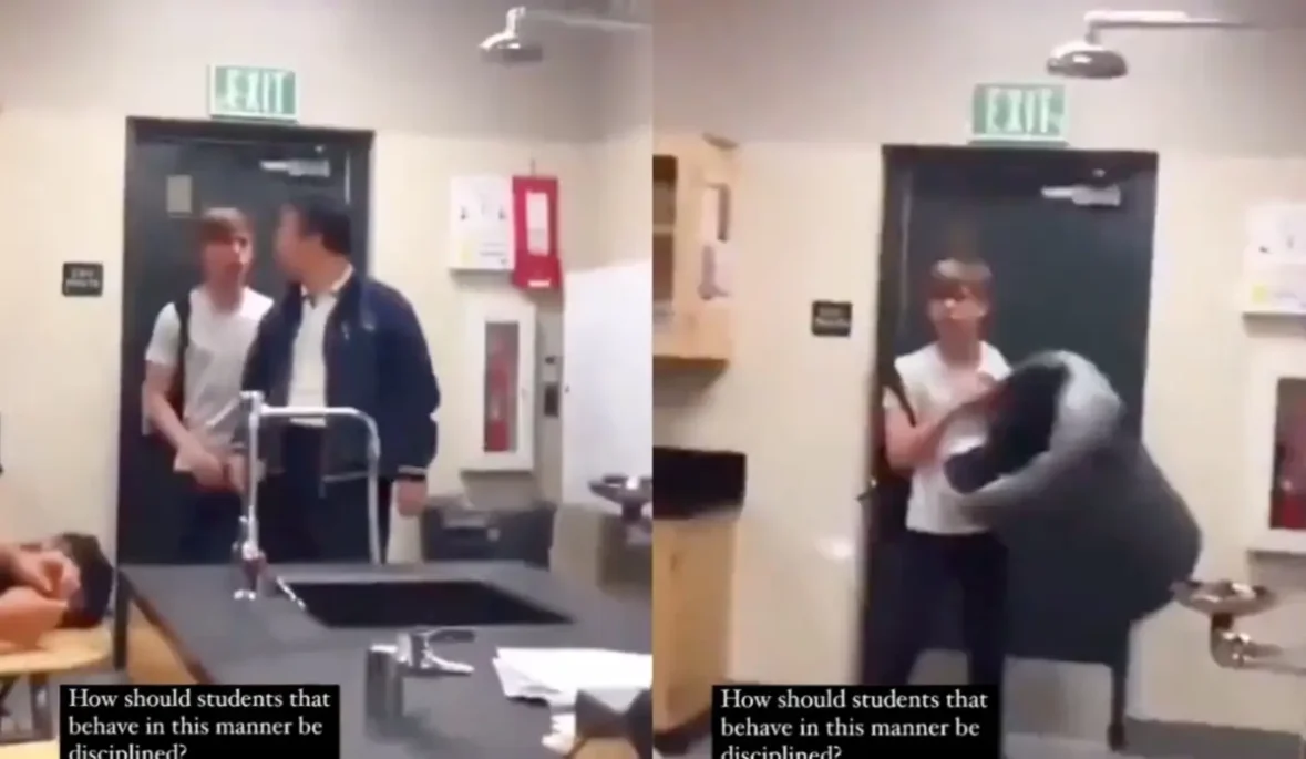 Student Scolds Teacher On Camera